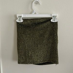 Gold Sparkly Urban Outfitters Tube top